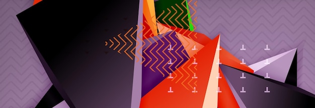 3D-dreieckiger Vektor minimal abstraktes Hintergrunddesign
