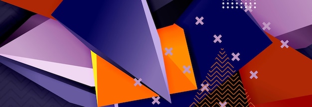 3D-Dreiecksformen geometrischer Hintergrund Origami-Stilmuster mit Dreiecksformen für dekoratives Design Posterdesign Liniendesign Moderne Präsentationsvorlage