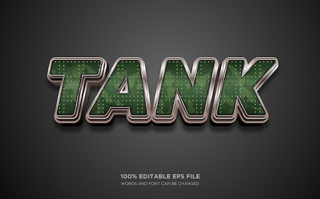 3D-Editierbarer Text-Stil-Effekt des Tanks