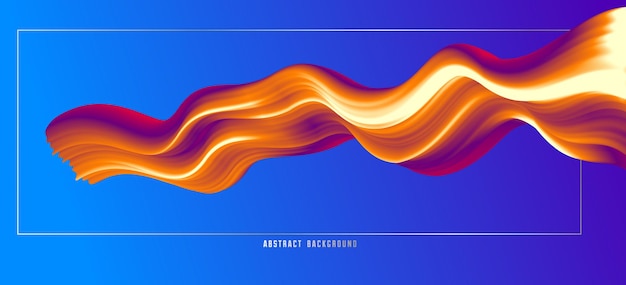 3D-Farbverlaufsfarbvektor abstrakter Hintergrund, dimensionale dynamische Form in Bewegung, fließende Farbgestaltungselemente, trendiger moderner Stil.