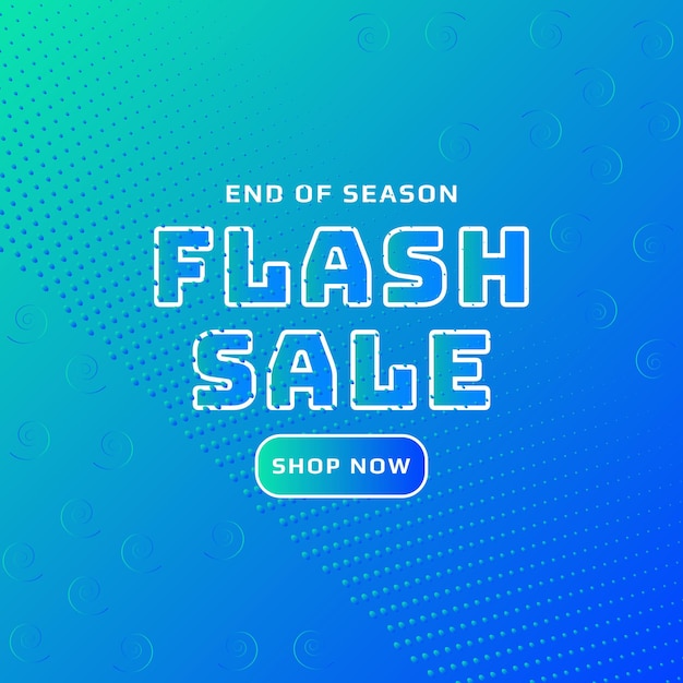 Vektor 3d-flash-verkaufs-banner-vorlage-design mit text ende der saison flash-verkäufe-shop jetzt