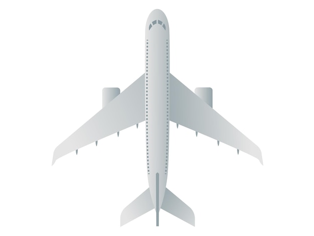 3D-Flugzeug-Draufsicht-Vektorillustration