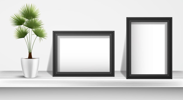 3D-Foto-Rahmen-Album-Mockup-Vektordesign