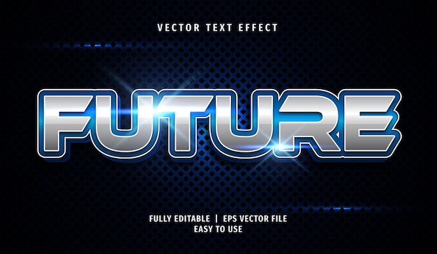 3d future text-effekt, bearbeitbarer textstil