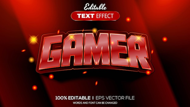 3d-gamer-texteffekt bearbeitbarer texteffekt