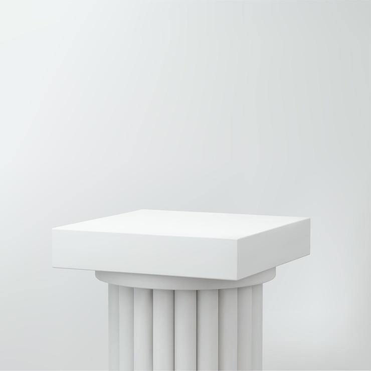Vektor 3d-gerendertes podium für ihre produktpräsentation. vektor-3d-darstellung.