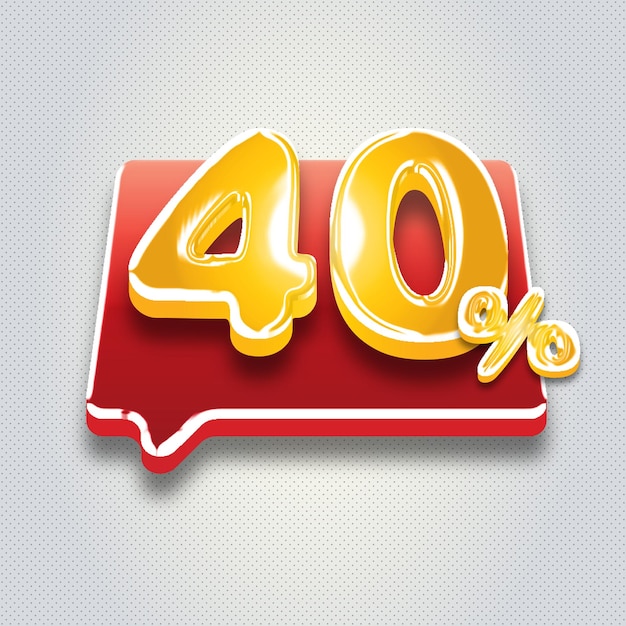 3d gold rot 40 prozent zahlenverkauf
