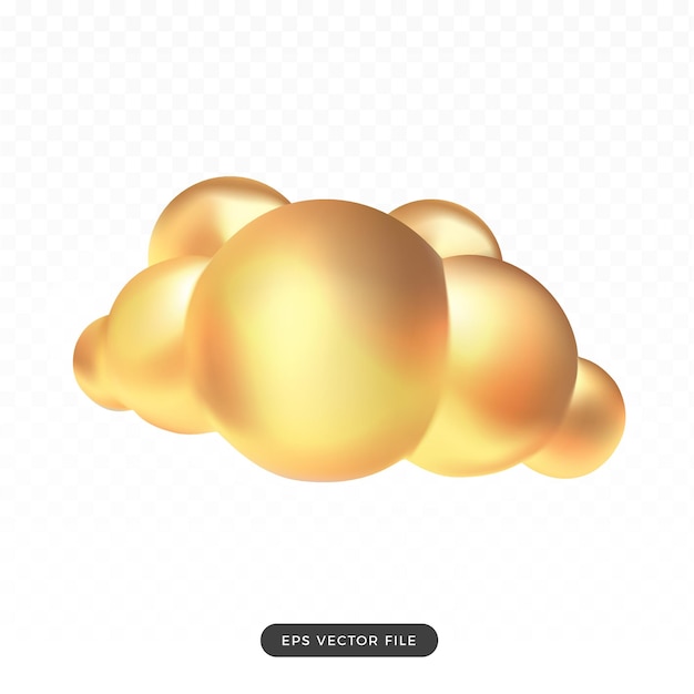 3d-goldwolke 3d-cartoon-renderstil