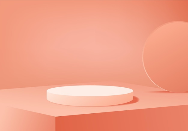 3D-Hintergrundprodukte zeigen Podiumsszene mit geometrischer Plattform