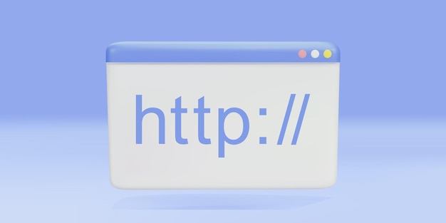 3D-Hypertext-Übertragungsprotokoll-Konzept HTTP-Daten Webseite Internet-Kommunikationsprotokoll