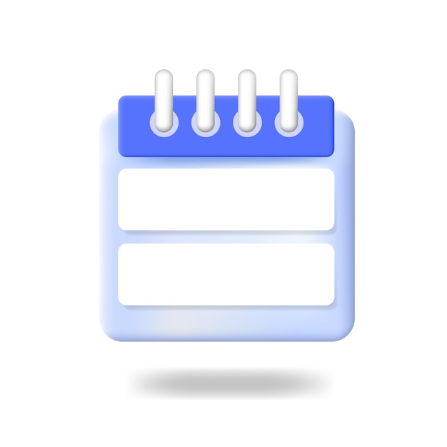 3D-Icon-Design-Illustration des Kalenders