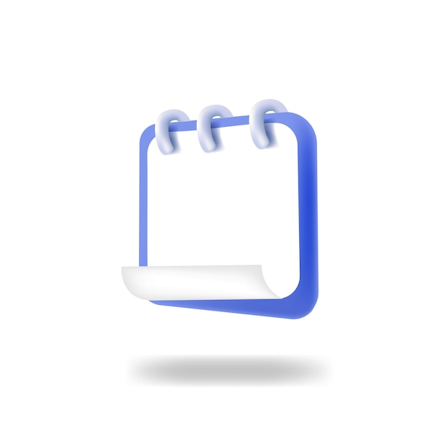 3D-Icon-Design-Illustration des Kalenders