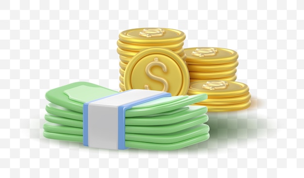 Vektor 3d-icon geld banknoten