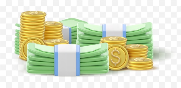 3D-Icon Geld Banknoten