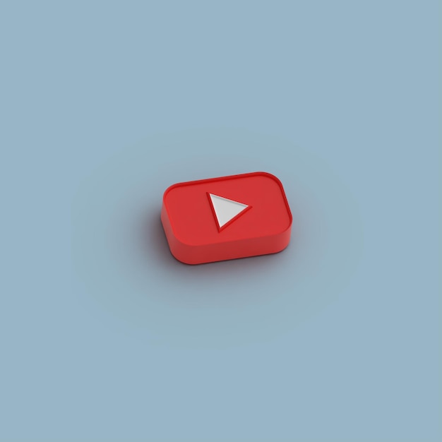 3D-Illustration des Youtube-Logos
