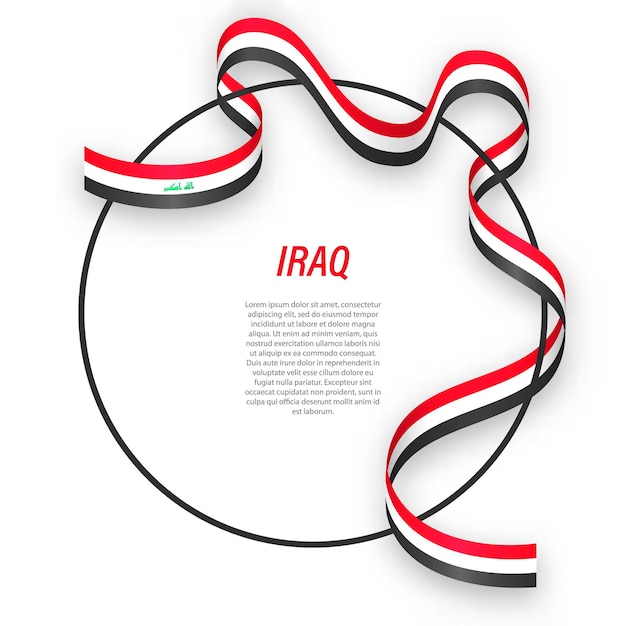 3d irak mit nationalflagge.