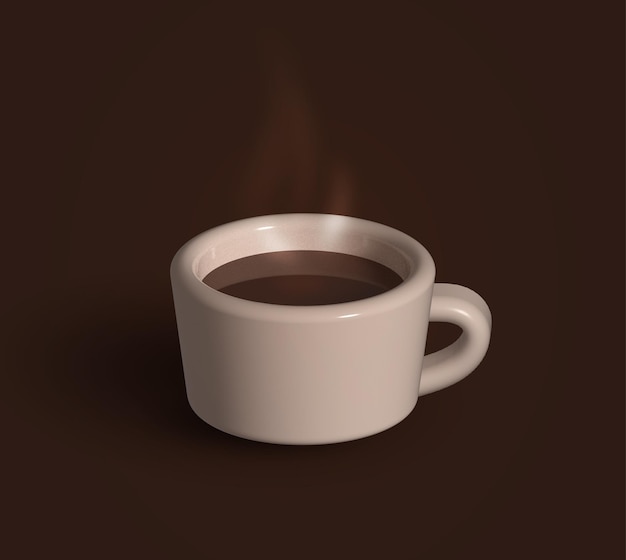 3D-Kaffeetasse-Vektorillustration