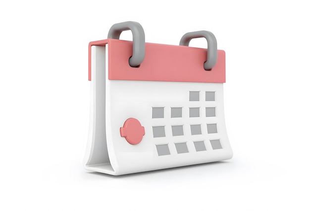 3d-Kalender-Zuweisungs-Symbol Planungskonzept Tag Monat Jahr Zeitkonzept 3d-Rendering