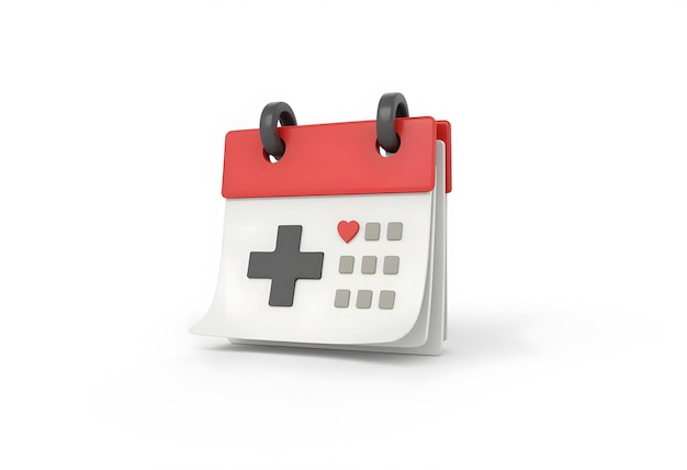 3d-Kalender-Zuweisungs-Symbol Planungskonzept Tag Monat Jahr Zeitkonzept 3d-Rendering