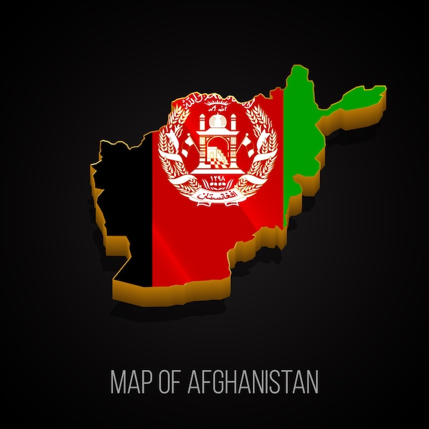 3d-karte von afghanistan