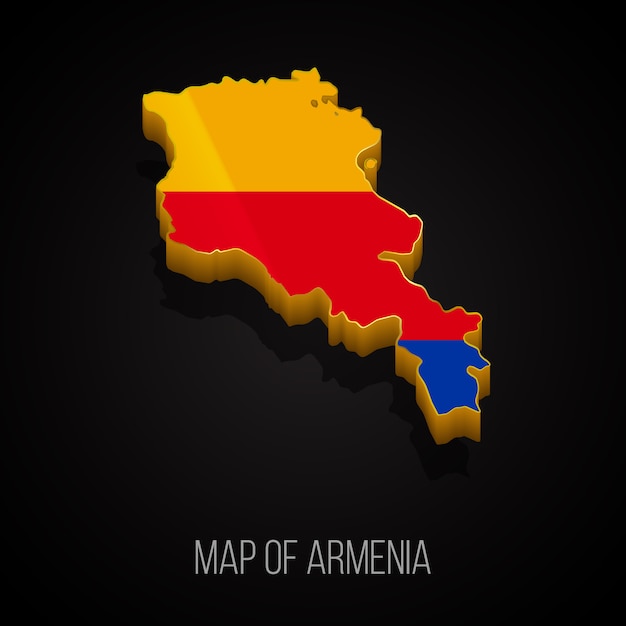 3d-karte von armenien