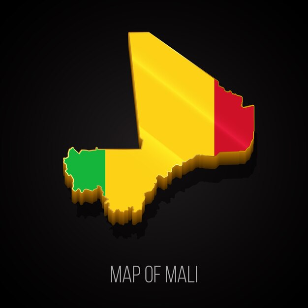 3D Karte von Mali