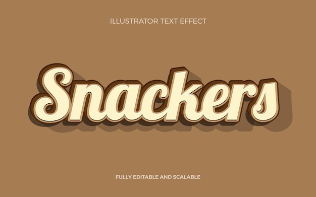 3d kreativer snacktiteltexteffekt