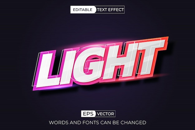 3D-Licht-Text-Effekt mit Neon-Leuchtung