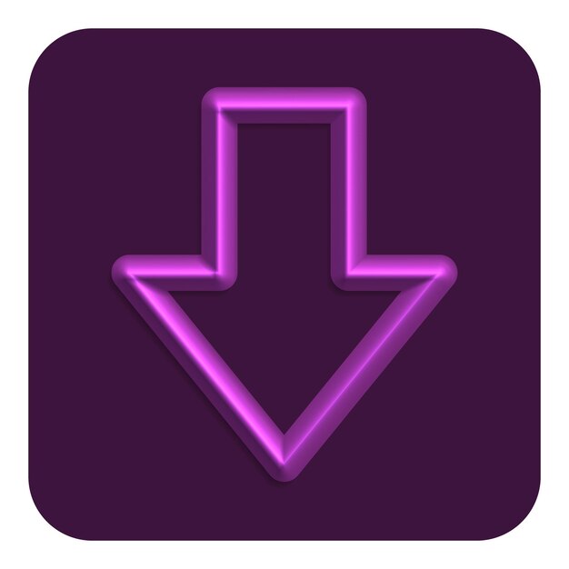 3D-Linie Neon-Web-Symbol