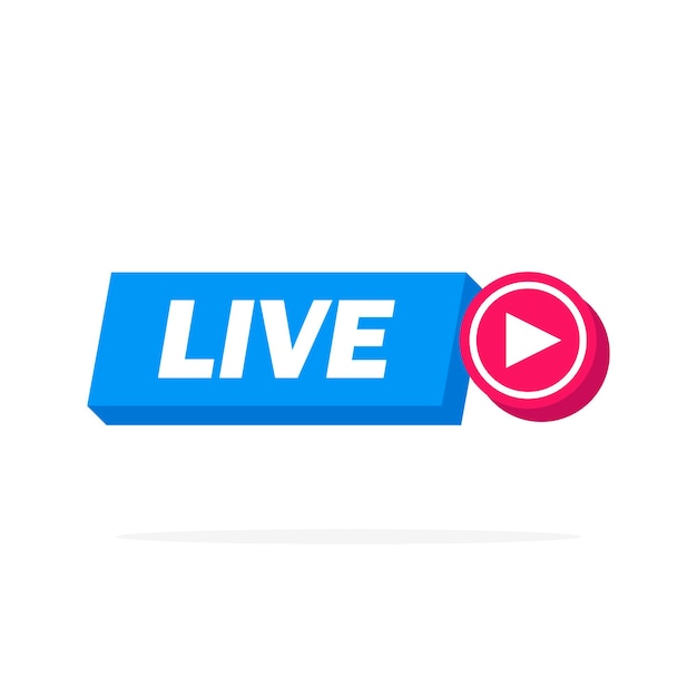 3D-Live-Streaming-Online-Zeichenvektor-Designillustration