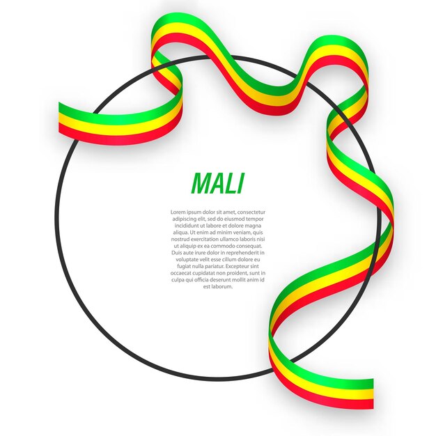 3d mali mit nationalflagge.