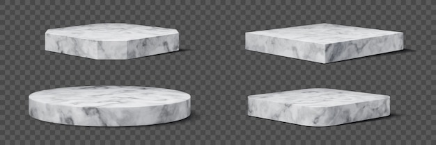 3D-Marmorpodium, Bühnenpfosten, Steinplattformen