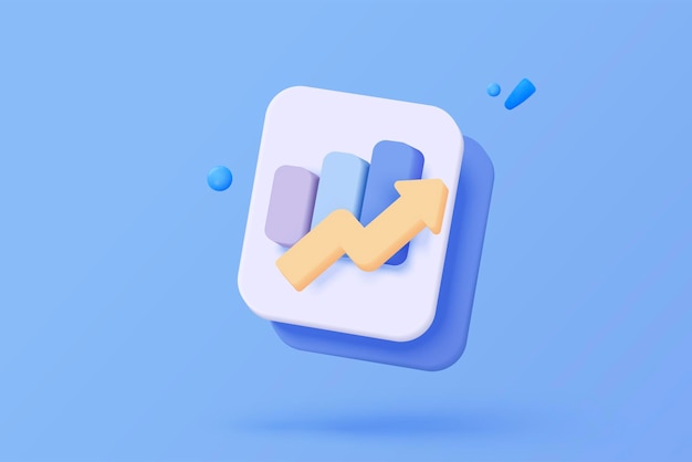 3D-Media-Daten-Symbol mit Video- und Foto-Galerie-Bibliothek Dokumentenverwaltung Statistikbericht Dokumentenanalyse von Dateien 3D-Datei-Grafik mit Alarm-Benachrichtigungssymbol für Vektorrender-Illustration