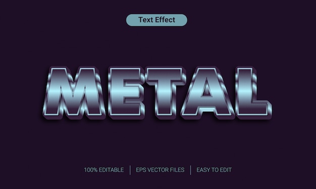 3d Metallchrom-Textstileffekt