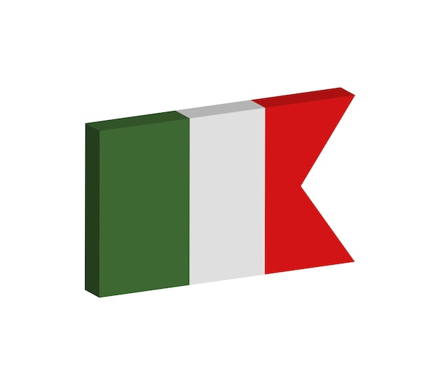 Vektor 3d-mexiko-flagge