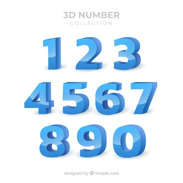 3D-Nummer Sammlung