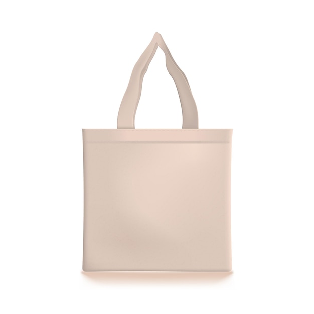 3d-öko-freundliche beige shopping-tote-tasche