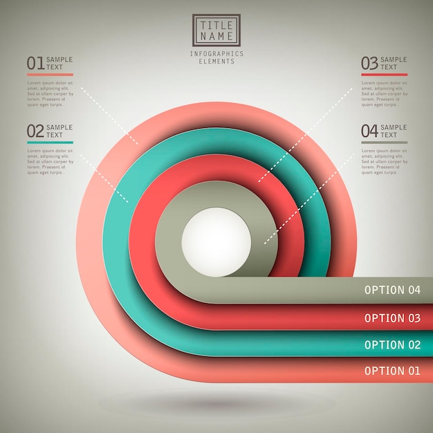 Vektor 3d-papier-infografik