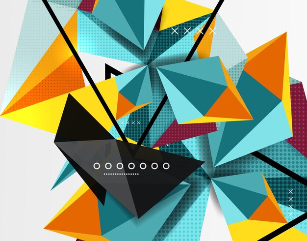 3d-polygonale Elemente abstrakte Hintergrundtexturerte Vektormoderne Vorlage