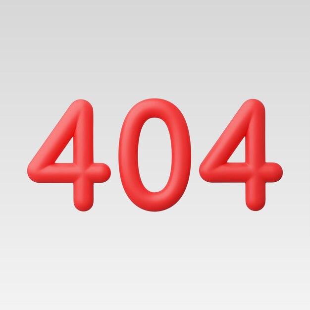 3d-Realistische 404 nicht gefundene Ikonen-Vektor-Illustration