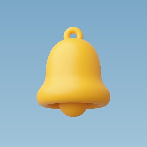 3D-Realistische Bell-Ikonen-Vektor-Illustration