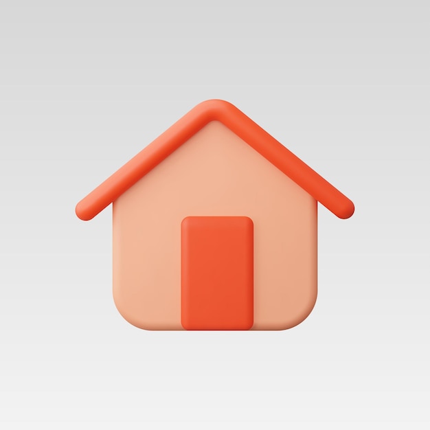 3d-Realistische Vektorillustration des Haus-Icons