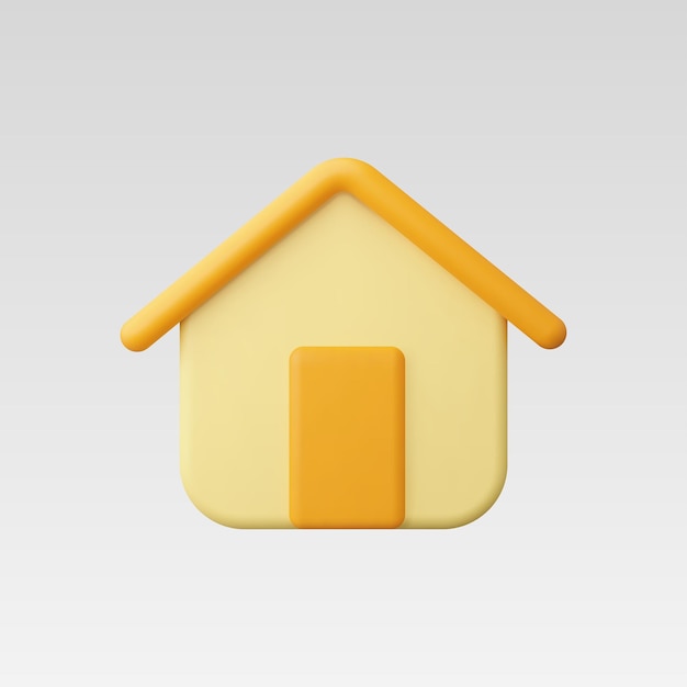 3d-Realistische Vektorillustration des Haus-Icons