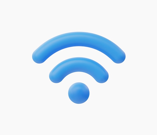 3d-Realistische Wireless-Netzwerk-Vektor-Illustration