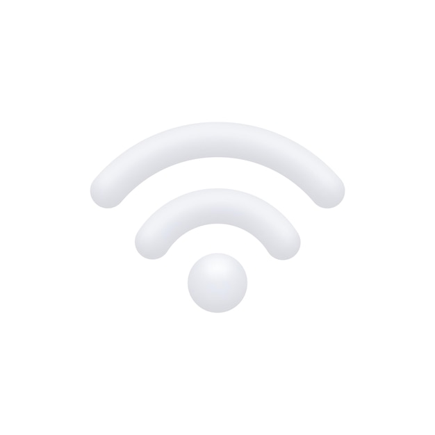 3d-Realistische Wireless-Netzwerk-Vektor-Illustration