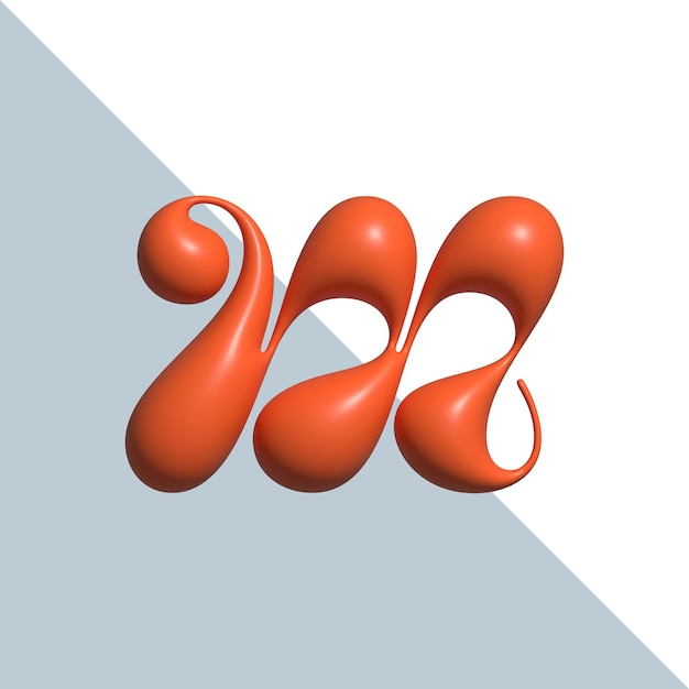 3D-realistischer M-Buchstabe