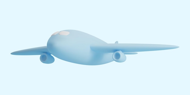 3D-realistisches Flugzeug isoliert auf hellem Hintergrund Vektor-Illustration