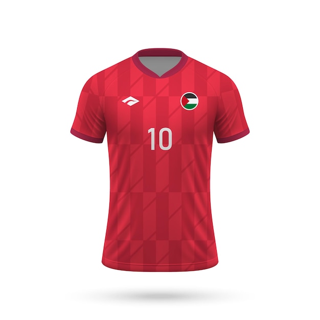 3d-realistisches fußballtrikot der palästinensischen nationalmannschaft 2024