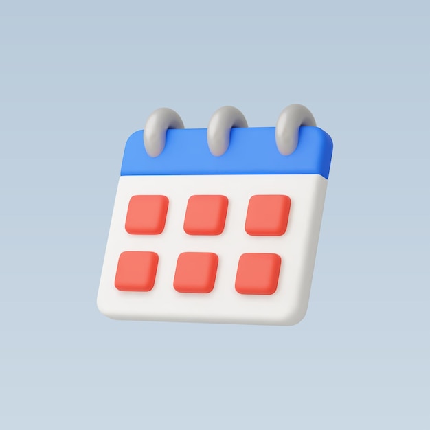 3D-realistisches Kalender-Symbol Vektor-Illustration