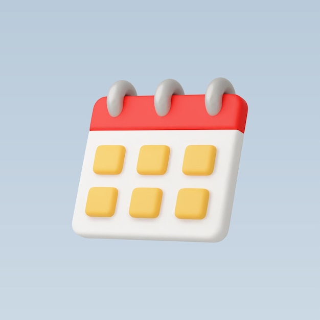 3D-realistisches Kalender-Symbol Vektor-Illustration